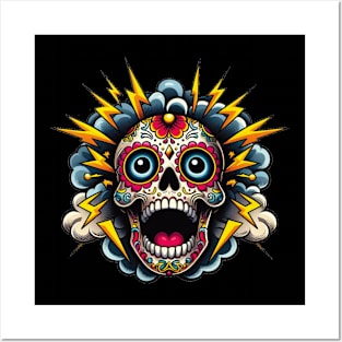 Sugar Skull Art - Feeling Amped Up for Dia de los Muertos Posters and Art